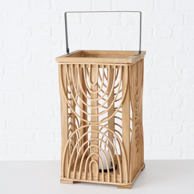 Set 2 felinare  din lemn Raimo