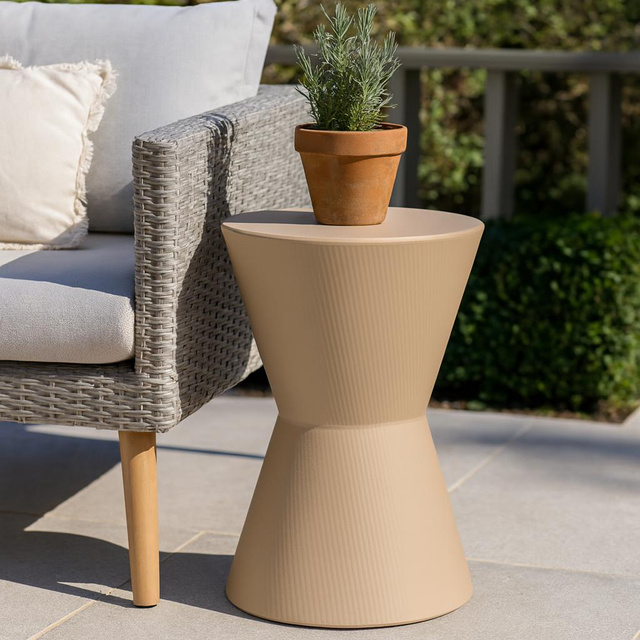 Meseu lateral pentru canapeaua tip totem TOME, Ø 29 x 45 cm, nisipiu