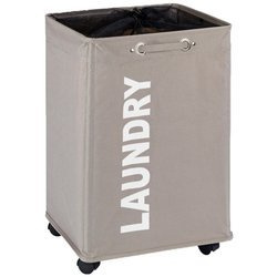 Coș de rufe QUADRO - recipient de 79 l, WENKO, taupe