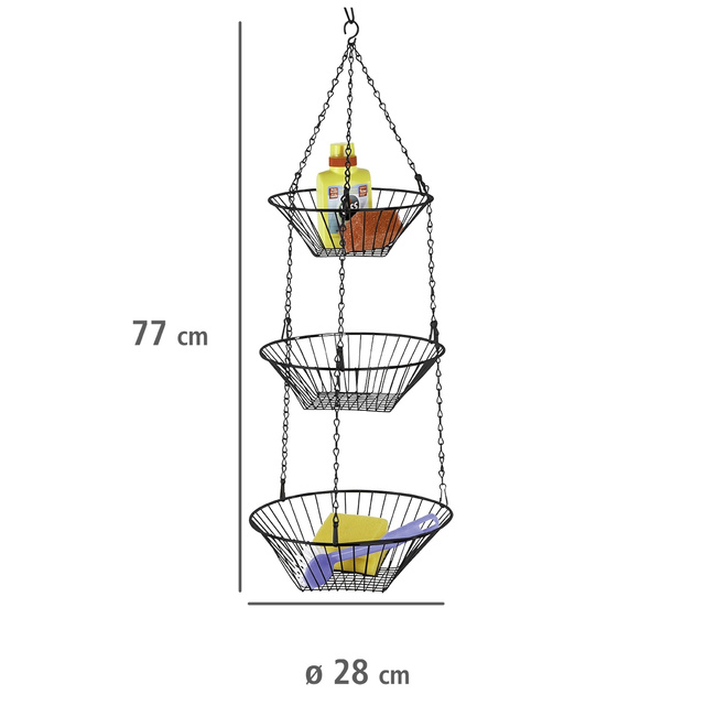 Coș pentru fructe suspendat, 3 niveluri, WENKO