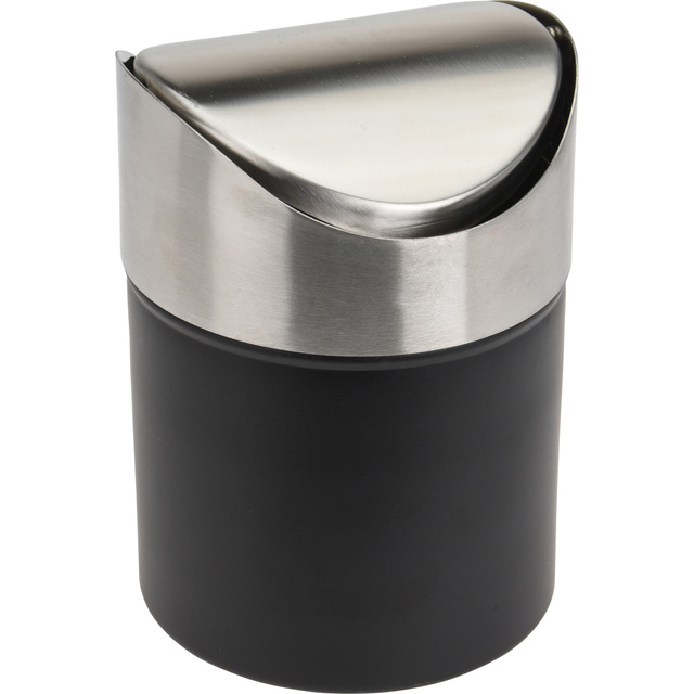 Coș de gunoi de baie, oțel inoxidabil, capac pivotant, Ø 12 cm