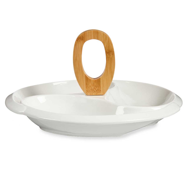 Farfurie pentru aperitive cu maner de transport