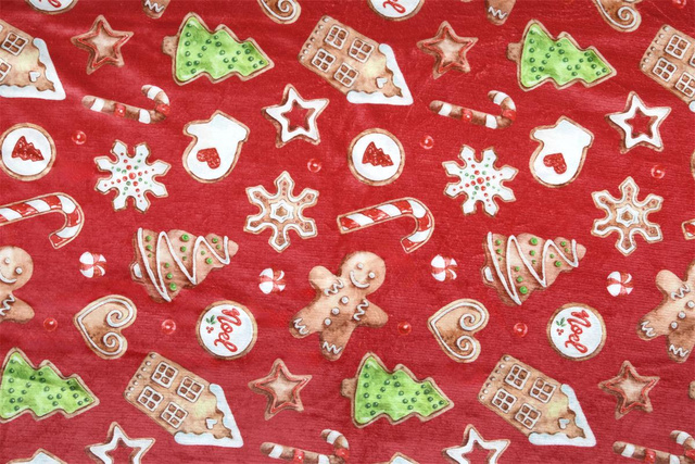 Pătură de Crăciun cu mielușel NOEL, 130 x 160 cm