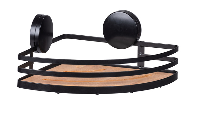 Raft de colt pentru dus ALBA Static-Loc, negru, Wenko