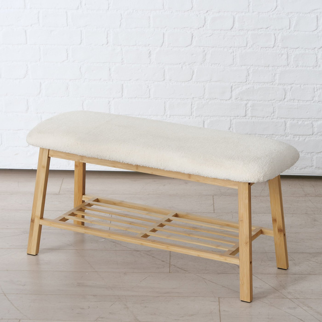 Bancă pentru pantofi Benja, cadru din bambus