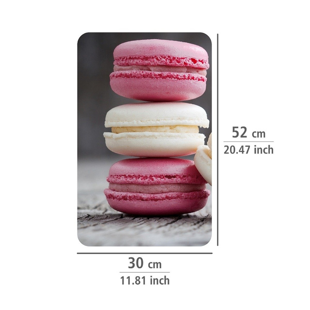 Plăci de protecție din sticlă MACARONS pentru aragaz – 2 bucăți, WENKO, macarons
