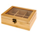 Cutie de bambus pentru ceai la plic - 6 compartimente