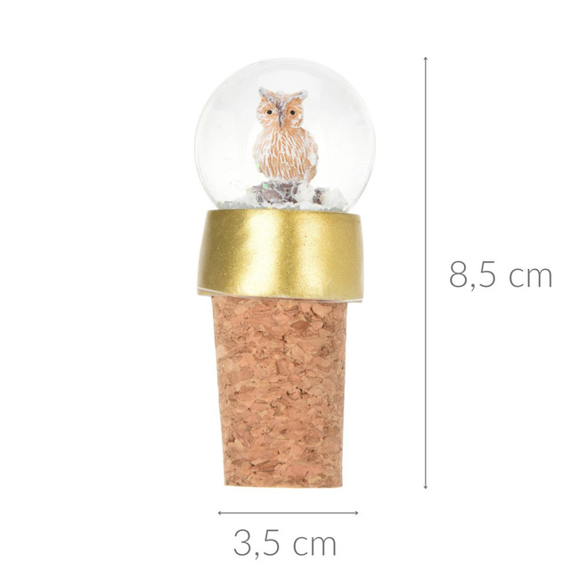 Dop de sticlă pentru Crăciun cu un glob de zăpadă decorativ