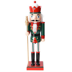 Bunicel de nuci, figură din lemn de pin, 38 cm