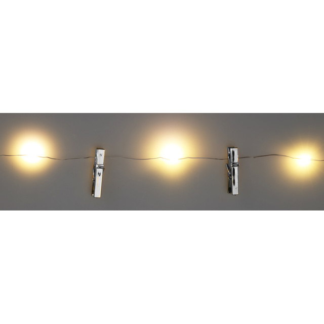 Lanț luminos LED cu cleme decorative, 230 cm