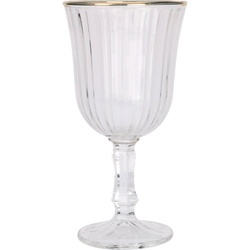 Pahar cu vin cu margine aurie, 240 ml