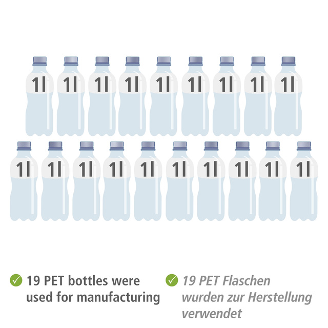 Coș de rufe, bambus, 57 x 50 x 37, Trio Ecori, WENKO