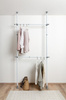Șină de garderobă, șină de îmbrăcăminte HERKULES 2 bucăți, 75-120 cm, WENKO