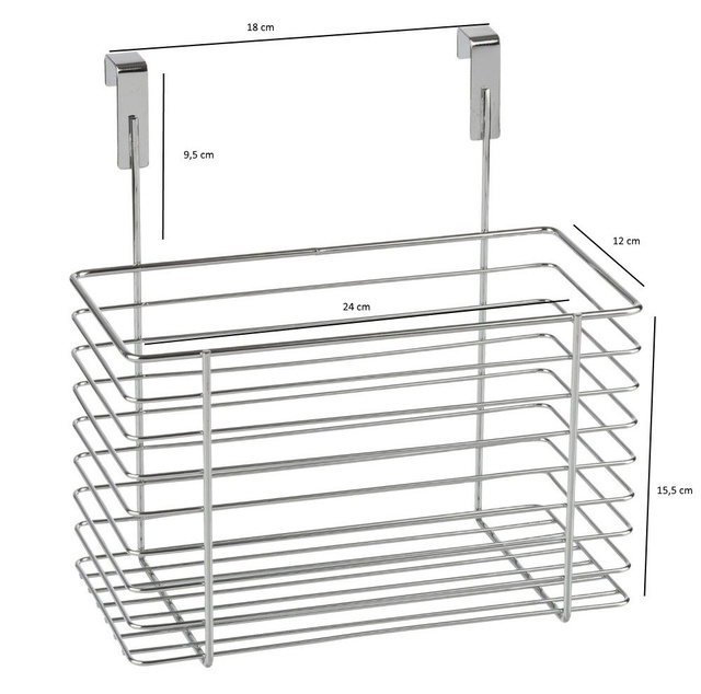 Organizer sub chiuvetă, coș de depozitare, WENKO, argintiu