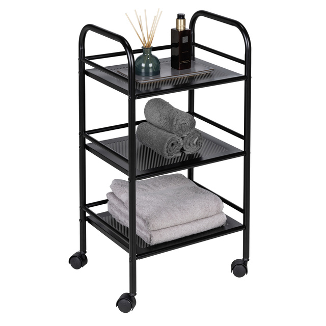 Stand metalic pentru baie, 3 nivele pe roti
