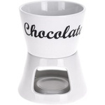 Set ceramic pentru încălzit ciocolată complet cu furculițe