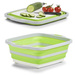 Bol de bucătărie, tocator, 2 în 1, verde, 40 x 32 x 14 cm, ZELLER