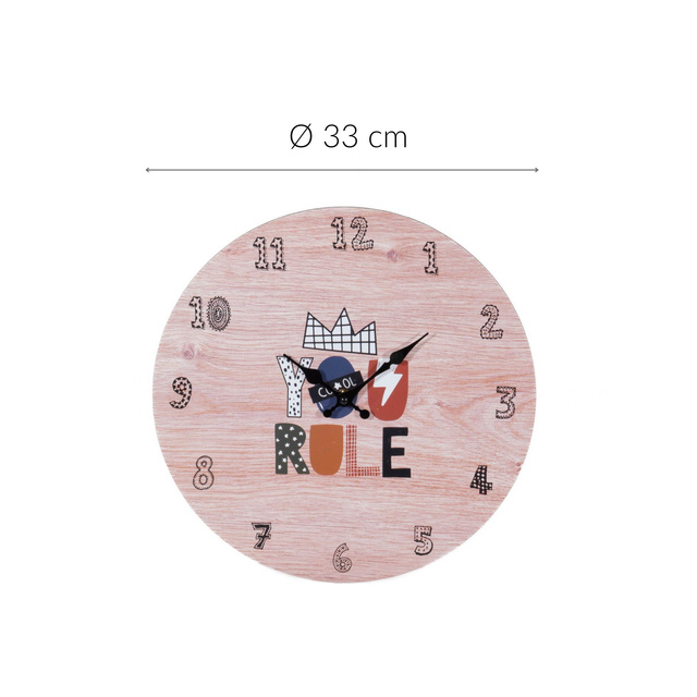 Ceas de perete pentru copii, Ø 33 cm