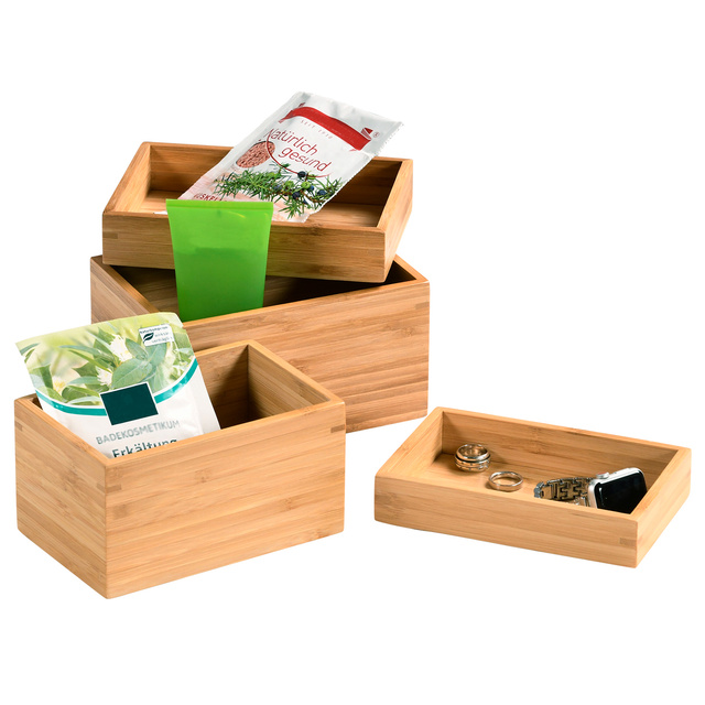 Set patru organizatoare, bambus, Kesper