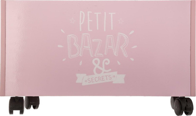 Carucior pentru depozitarea jucariilor, Roz, 48 x 30 x 28 cm