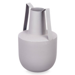 Vaza metalica de culoare pastelata cu manere, 21 cm