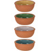 Vas de copt, teracota, colorat, 150 ml, 4 bucati