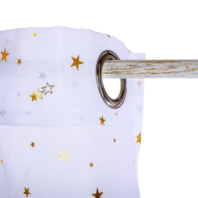 Perdea Atmosphera, 140 x 250 cm, poliester, alb