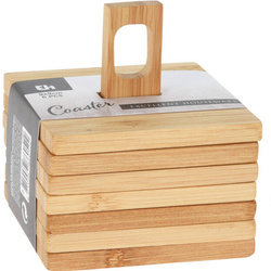 Set 6 coastere, 10 x 10 cm, bambus