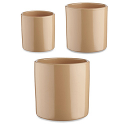 Set 3 ghivece rotunde din ceramica