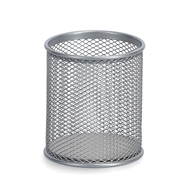 Pahar pentru pixuri din plasa metalica, Ø 8 cm