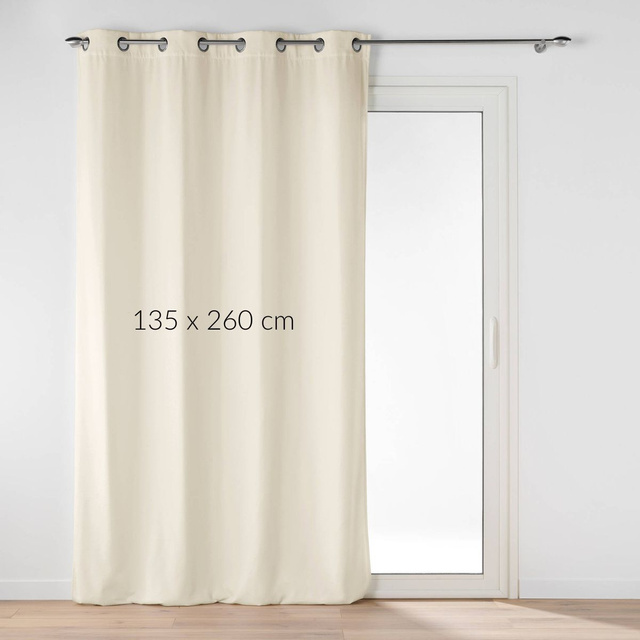 Perdea netedă cu inele, NOVANA, 135 x 260 cm