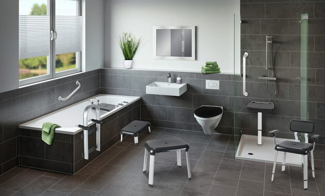 Scaun de duș SECURA PREMIUM cu înălțime și cotiere reglabile, WENKO