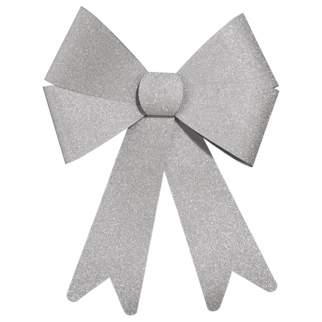 Fundita decorativa cu sclipici, gri, 30 x 19 cm