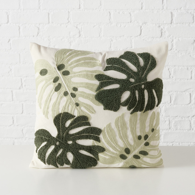 Perna decorativa cu DUBIA monstera, 45 x 45 cm