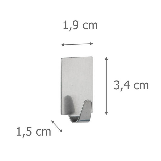 Cârlig de baie autocolant, lucios - 4 bucăți în set, WENKO