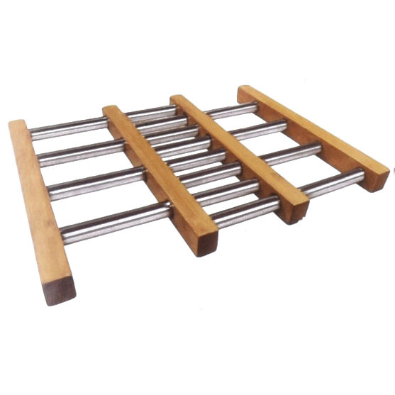 Suport pentru oala fierbinte, cu elemente din bambus