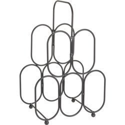 Raft metalic pentru vinuri, 5 sticle