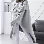 Patura cu maneci si gluga, Essential, marime universala, 115 x 165 cm