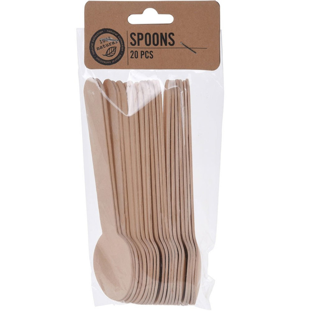 Set linguri de lemn, lemn de mesteacan, 20 bucati in set