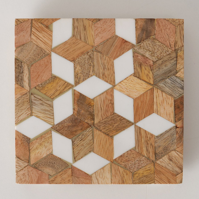 Set 4 suporturi pentru pahare din lemn Moskia