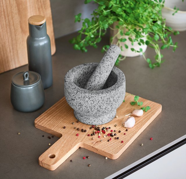 Mojar din granit ELVO, Ø 14 cm