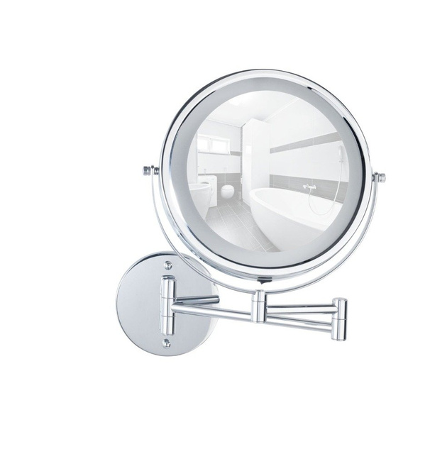 Oglindă cosmetică de perete Power-Loc LUMI cu iluminare LED, mărire x5, WENKO