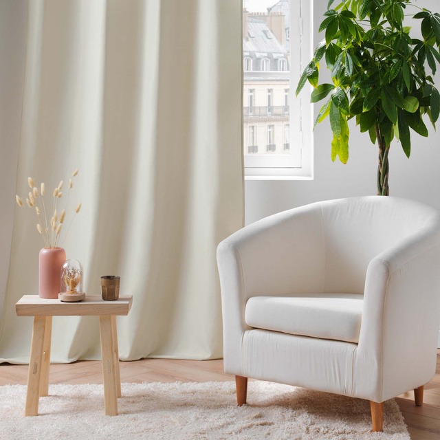 Perdea termică cu inele, strat dublu din microfibră, 135 x 260 cm