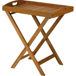 Masa din lemn cu tava portabila de servire, 60 cm