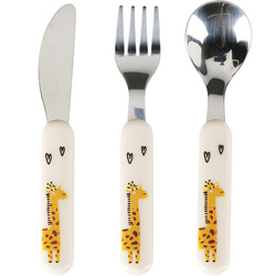 Set de tacamuri pentru copii cu maner din plastic, 3 bucati