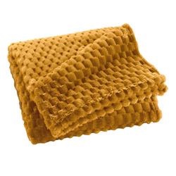 Pătură din flanel 125 x 150 cm FROSTY, ocru