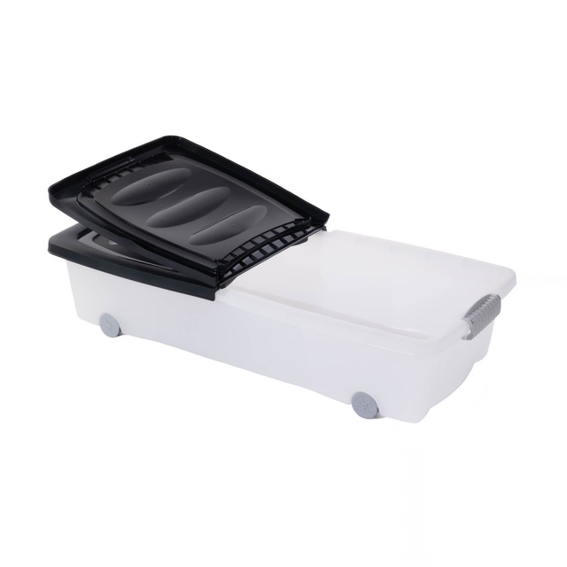 Recipient depozitare, cu roti, plastic reciclat, 32 l