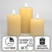 Lumânări decorative LED Ø 7,5 cm, 3 buc.