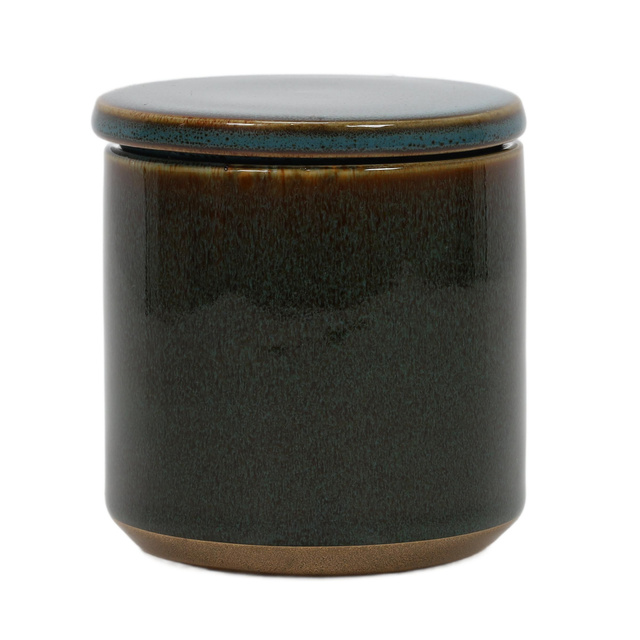 Recipient pentru discuri demachiante GREEN HARMONY, Ø 10 cm, ceramică, verde