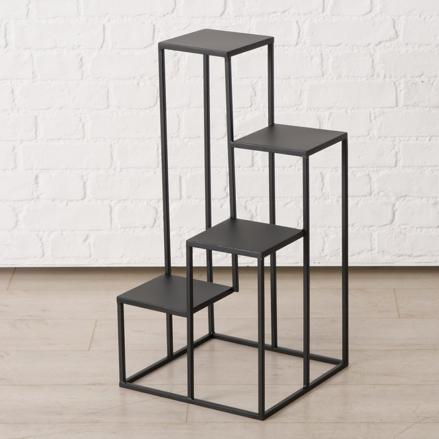 Suport pentru flori metalic REMUS pe 4 niveluri, 68 cm